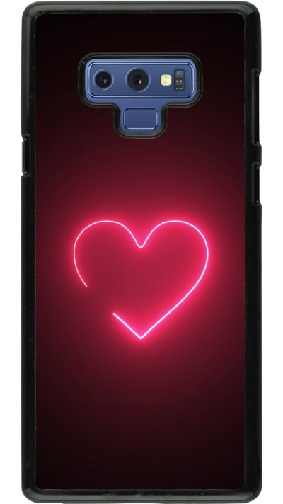 Coque Samsung Galaxy Note9 - Valentine 2023 single neon heart