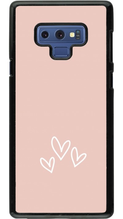 Coque Samsung Galaxy Note9 - Valentine 2023 three minimalist hearts