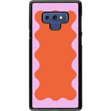 Samsung Galaxy Note9 Case Hülle - Wavy Rectangle Orange Pink