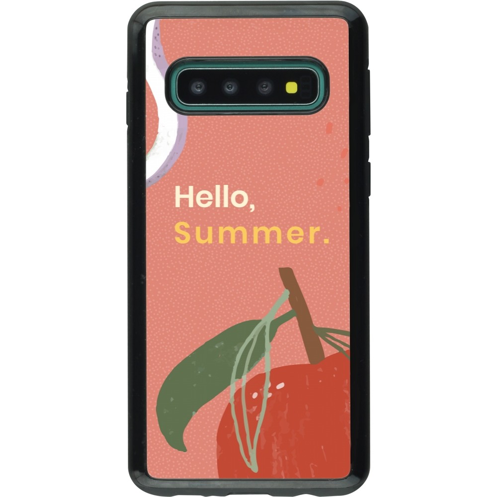 Coque Samsung Galaxy S10 - Hybrid Armor noir Summer 2025 Hello summer