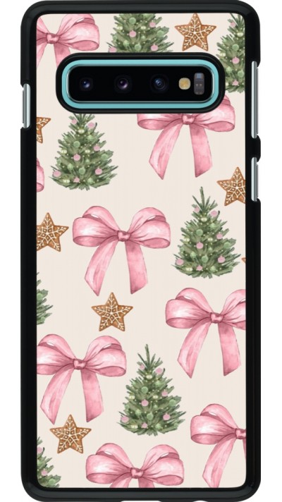 Coque Samsung Galaxy S10 - Christmas 25 Vintage Ribbons