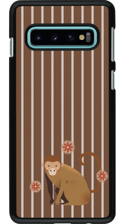 Samsung Galaxy S10 Case Hülle - Monkey with stripes