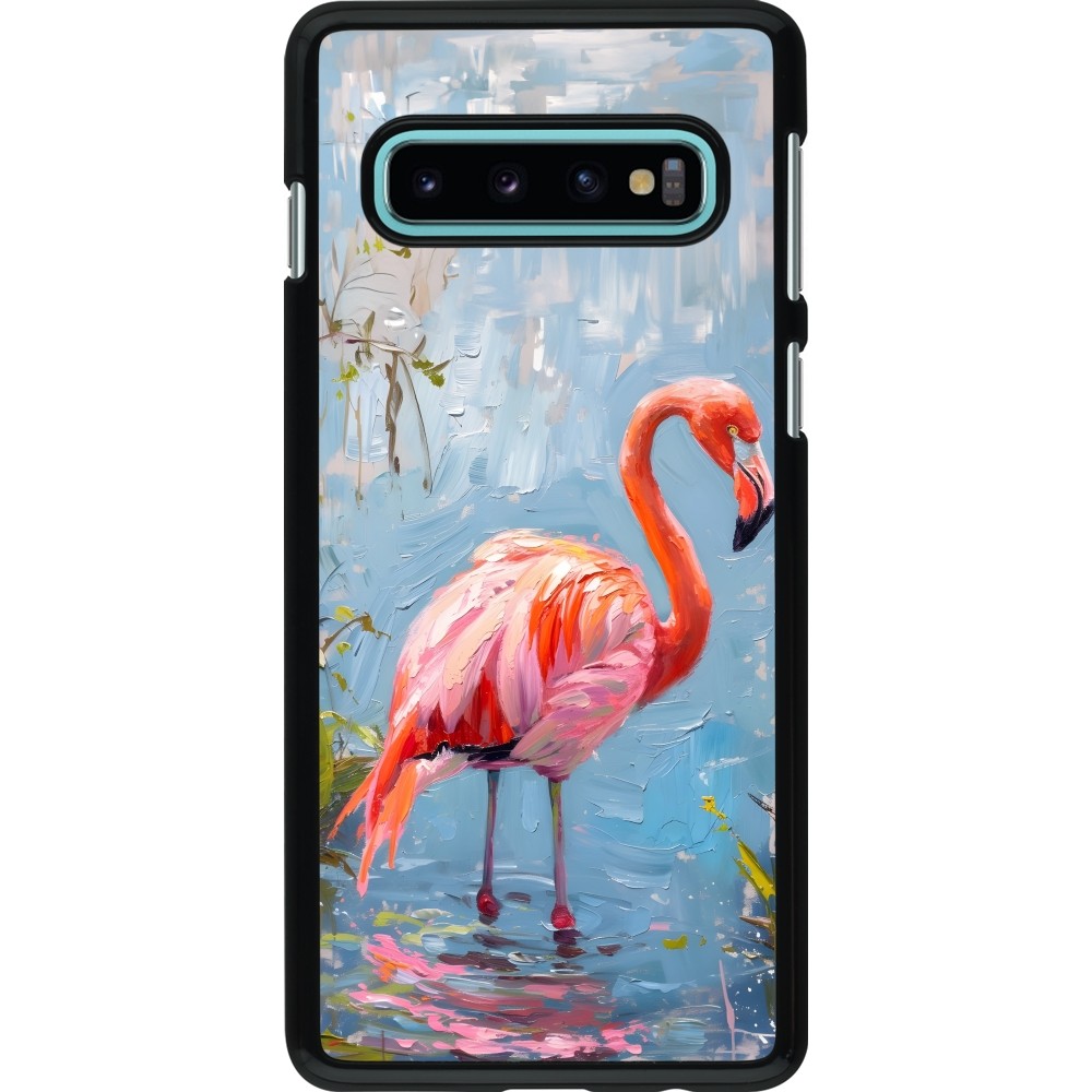 Samsung Galaxy S10 Case Hülle - Paint Flamingo