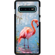 Samsung Galaxy S10 Case Hülle - Paint Flamingo