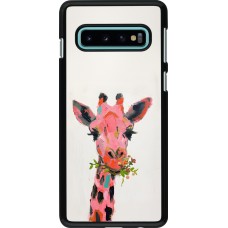 Samsung Galaxy S10 Case Hülle - Pink Girafe Paint