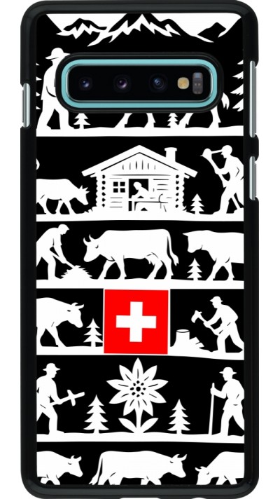 Coque Samsung Galaxy S10 - Poya Suisse 1 noir