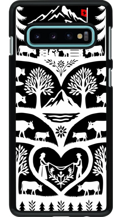 Coque Samsung Galaxy S10 - Poya Suisse 2 noir