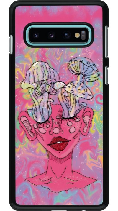 Coque Samsung Galaxy S10 - Psychedelic pink mushroom