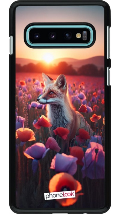 Coque Samsung Galaxy S10 - Renard pourpre au crépuscule