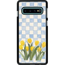 Coque Samsung Galaxy S10 - Blue vichy tulips Spring 2026
