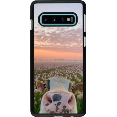 Coque Samsung Galaxy S10 - Cow with tulips Spring 2026