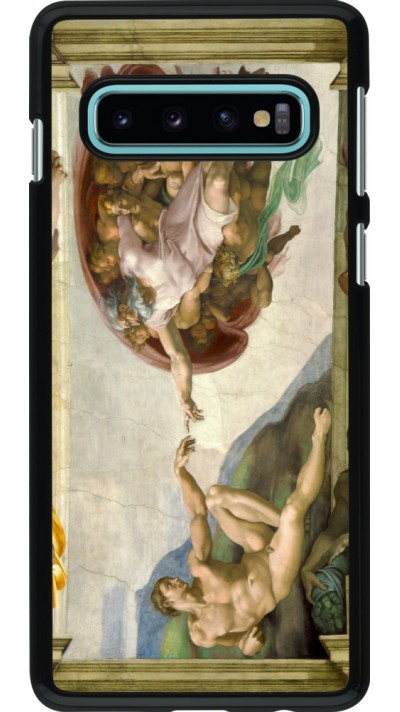 Coque Samsung Galaxy S10 - Tableau art - La Création d’Adam - Michel-Ange