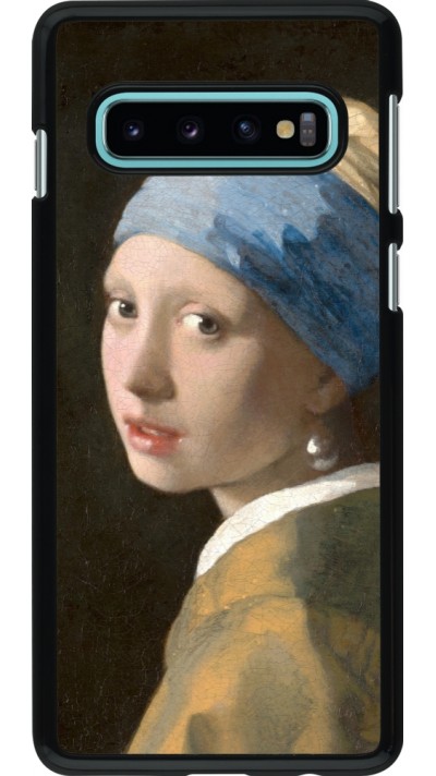 Coque Samsung Galaxy S10 - Tableau art - La Jeune fille à la perle - Johannes Vermeer