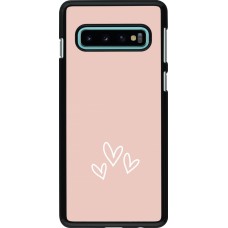 Samsung Galaxy S10 Case Hülle - Valentine 2023 three minimalist hearts