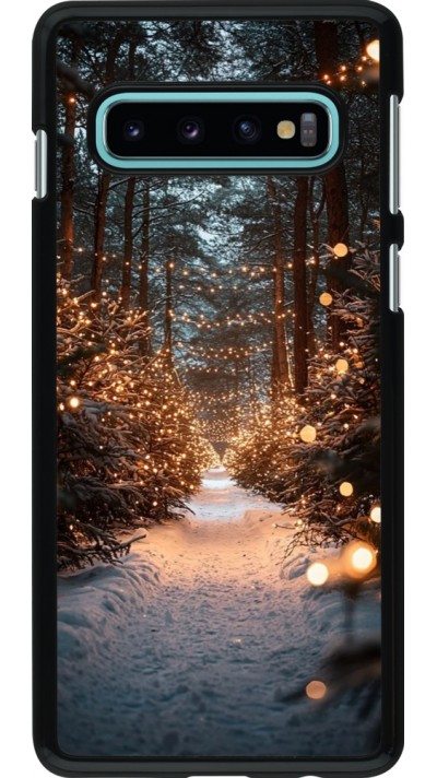 Samsung Galaxy S10 Case Hülle - Winter 25 Winter snowy road