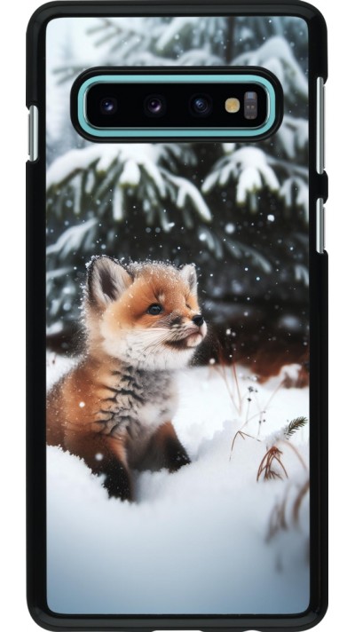 Coque Samsung Galaxy S10 - Noël 2023 Renardeau sapin