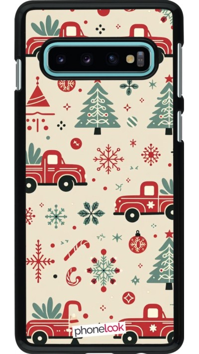 Coque Samsung Galaxy S10 - Noël 2024 Camion Sapin