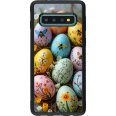 Samsung Galaxy S10 Case Hülle - Silikon schwarz Easter 2026 Eggs with bees
