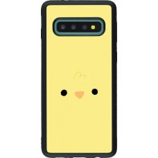 Coque Samsung Galaxy S10 - Silicone rigide noir Easter 2026 Little chicken