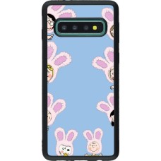 Coque Samsung Galaxy S10 - Silicone rigide noir Easter 2026 Snoopy