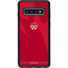 Coque Samsung Galaxy S10 - Silicone rigide noir Maillot de football Canada 2026 personnalisable