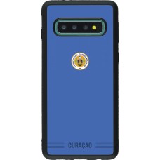 Coque Samsung Galaxy S10 - Silicone rigide noir Maillot de football Curaçao 2026 personnalisable