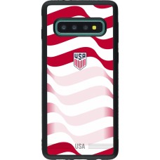 Coque Samsung Galaxy S10 - Silicone rigide noir Maillot de football États-Unis 2026 personnalisable