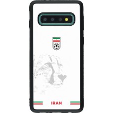 Coque Samsung Galaxy S10 - Silicone rigide noir Maillot de football Iran 2026 personnalisable