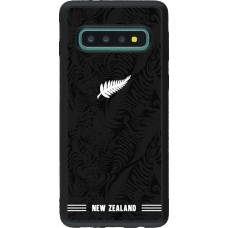 Coque Samsung Galaxy S10 - Silicone rigide noir Maillot de football Nouvelle-Zélande 2026 personnalisable