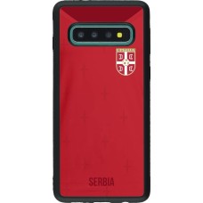 Samsung Galaxy S10 Case Hülle - Silikon schwarz Serbien 2022 personalisierbares Fussballtrikot