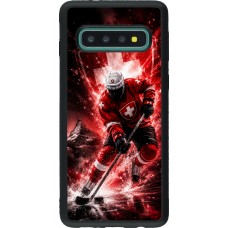 Coque Samsung Galaxy S10 - Silicone rigide noir Hockey World Championship Player