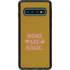 Coque Samsung Galaxy S10 - Silicone rigide noir Mom 2026 Are Magic