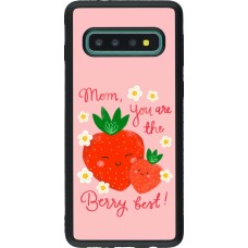 Coque Samsung Galaxy S10 - Silicone rigide noir Mom 2026 Berry best