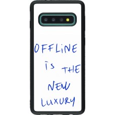 Coque Samsung Galaxy S10 - Silicone rigide noir Offline is the new luxury