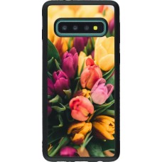 Coque Samsung Galaxy S10 - Silicone rigide noir Bouquet of tulips Spring 2026