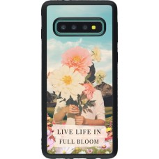 Coque Samsung Galaxy S10 - Silicone rigide noir Live life in full moon 2026