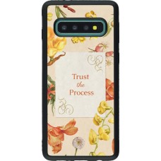 Coque Samsung Galaxy S10 - Silicone rigide noir Trust the process Spring 2026