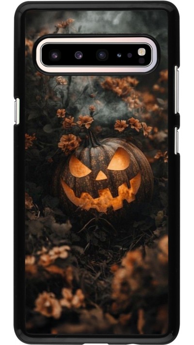 Samsung Galaxy S10 5G Case Hülle - Halloween 2025 Pumpkin with flowers