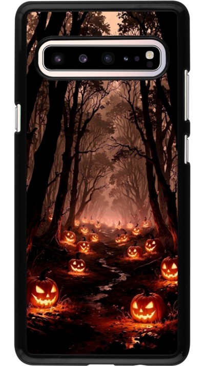 Samsung Galaxy S10 5G Case Hülle - Halloween 2025 Road of Terrifying Pumpkins