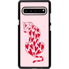 Coque Samsung Galaxy S10 5G - Leopard with hearts 2026
