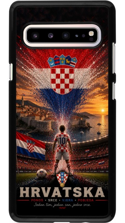 Coque Samsung Galaxy S10 5G - Football Croatie splash 2026