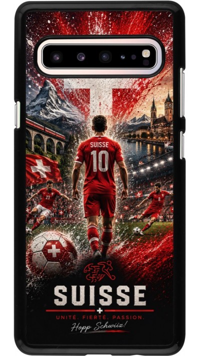 Coque Samsung Galaxy S10 5G - Football Suisse splash 2026