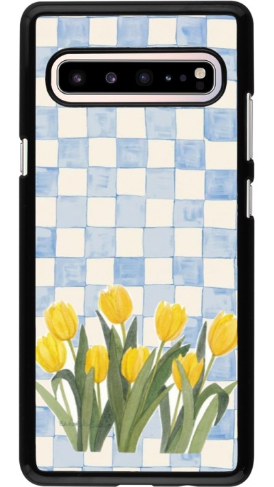 Coque Samsung Galaxy S10 5G - Blue vichy tulips 2026