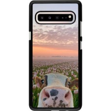Coque Samsung Galaxy S10 5G - Cow with tulips Spring 2026