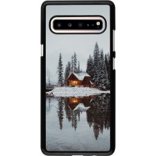 Coque Samsung Galaxy S10 5G - Winter 25 Winter house forest afternoon