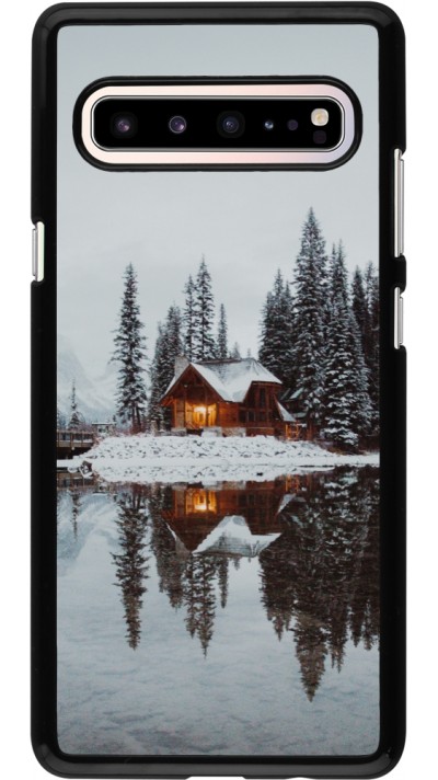 Coque Samsung Galaxy S10 5G - Winter 25 Winter house forest afternoon