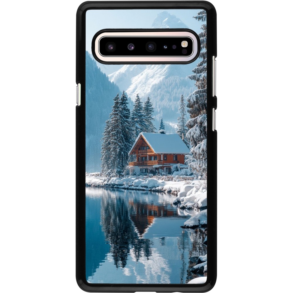 Coque Samsung Galaxy S10 5G - Winter 25 Winter house forest day