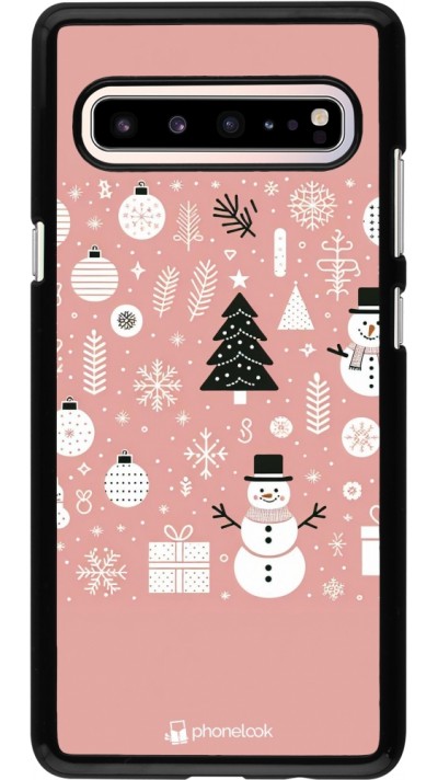 Samsung Galaxy S10 5G Case Hülle - Weihnachten 2024 Rose Schneemann Weihnachten