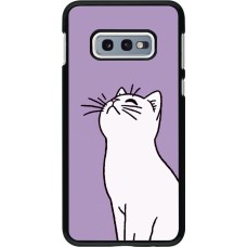 Samsung Galaxy S10e Case Hülle - Chat auf lila Hintergrund