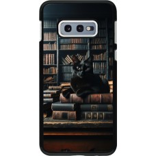 Samsung Galaxy S10e Case Hülle - Katze Bücher dunkel